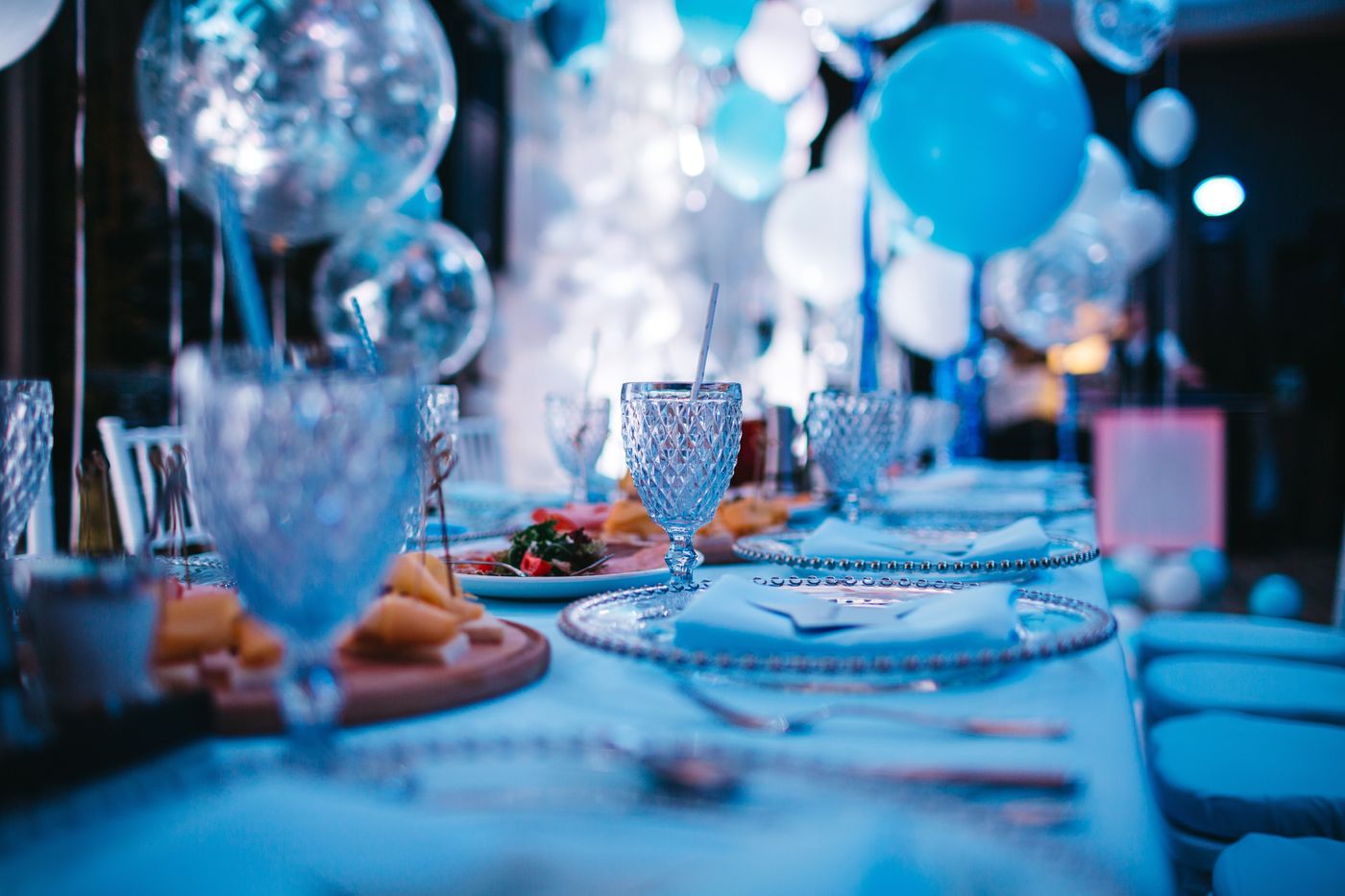 table of balloons